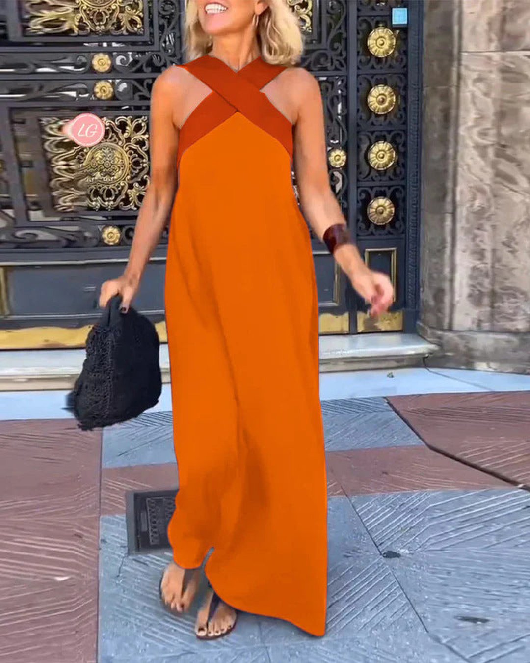 Marlena | Women's Crossback Maxi Dress in 10 Colours