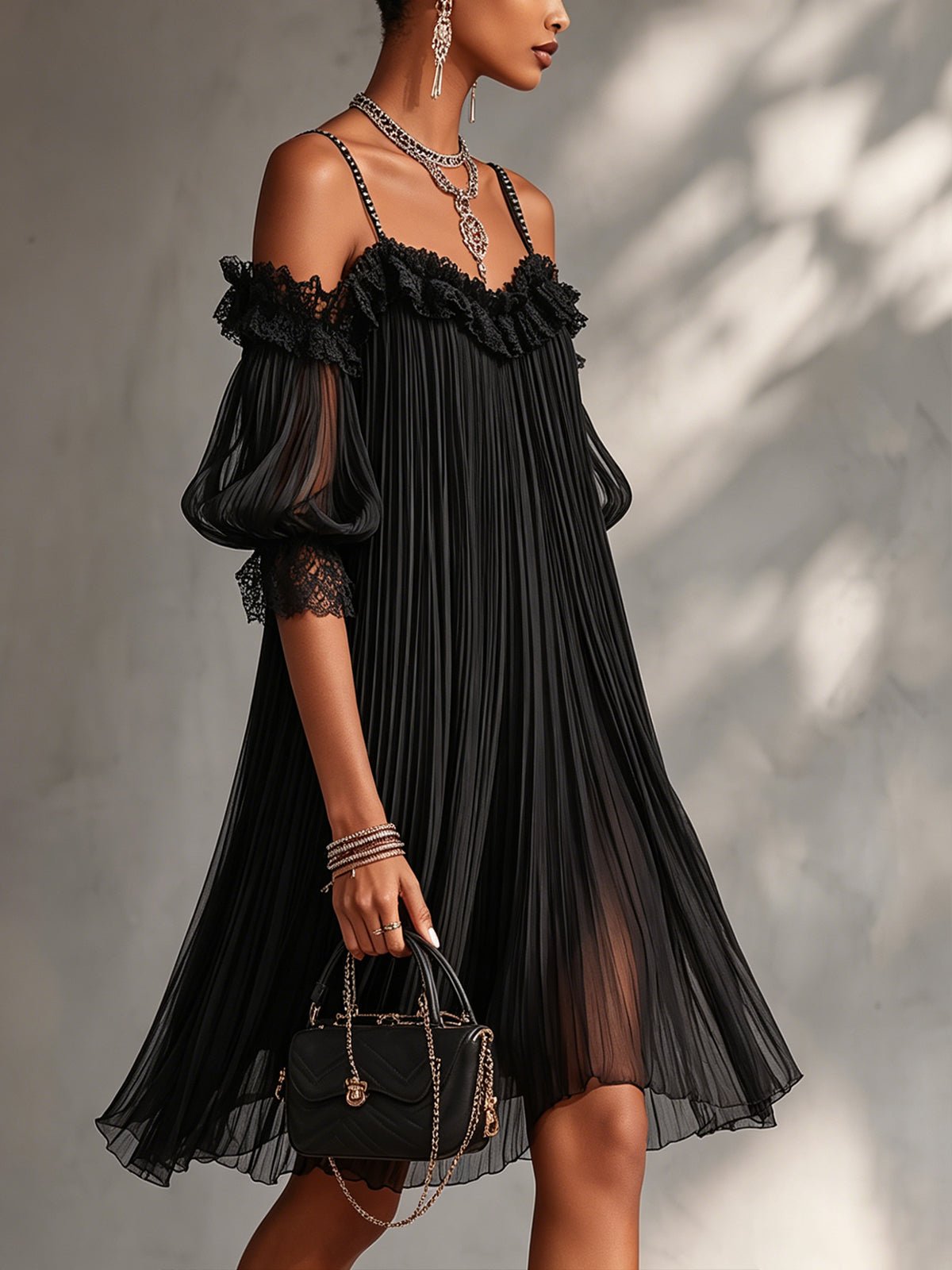 Dove | Women's Black Off-Shoulder Mini Dress