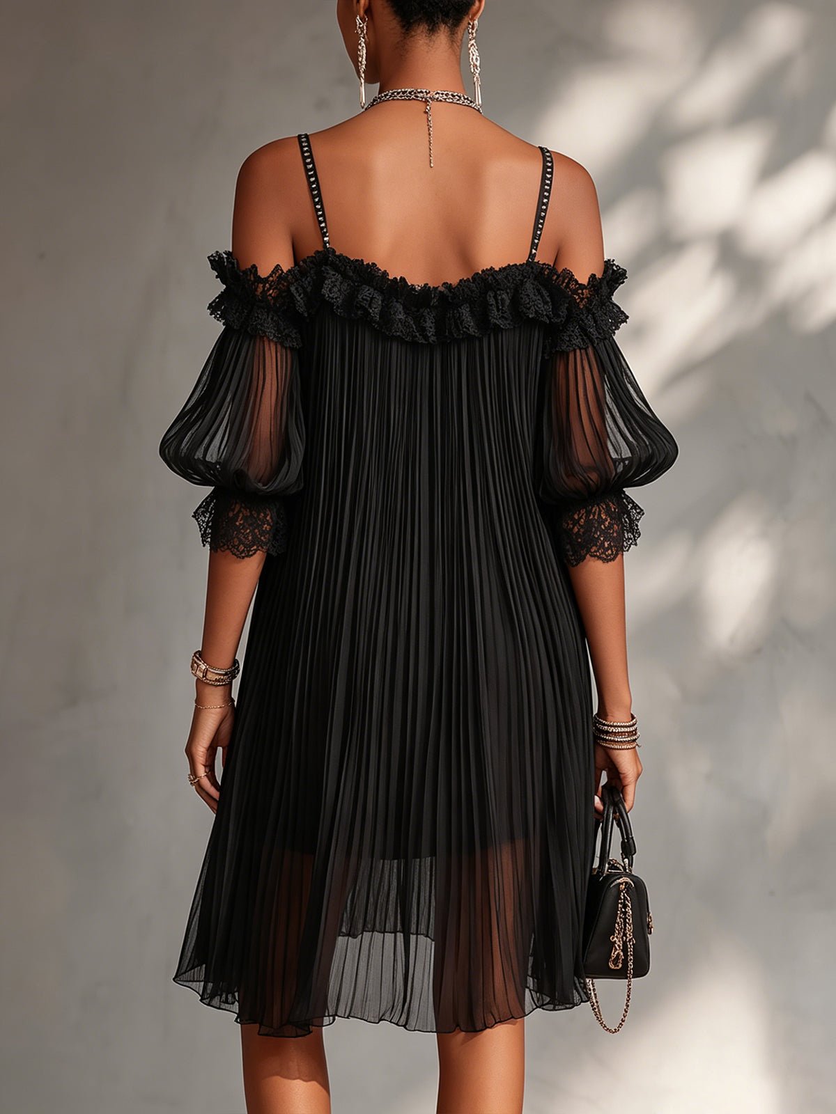 Dove | Women's Black Off-Shoulder Mini Dress