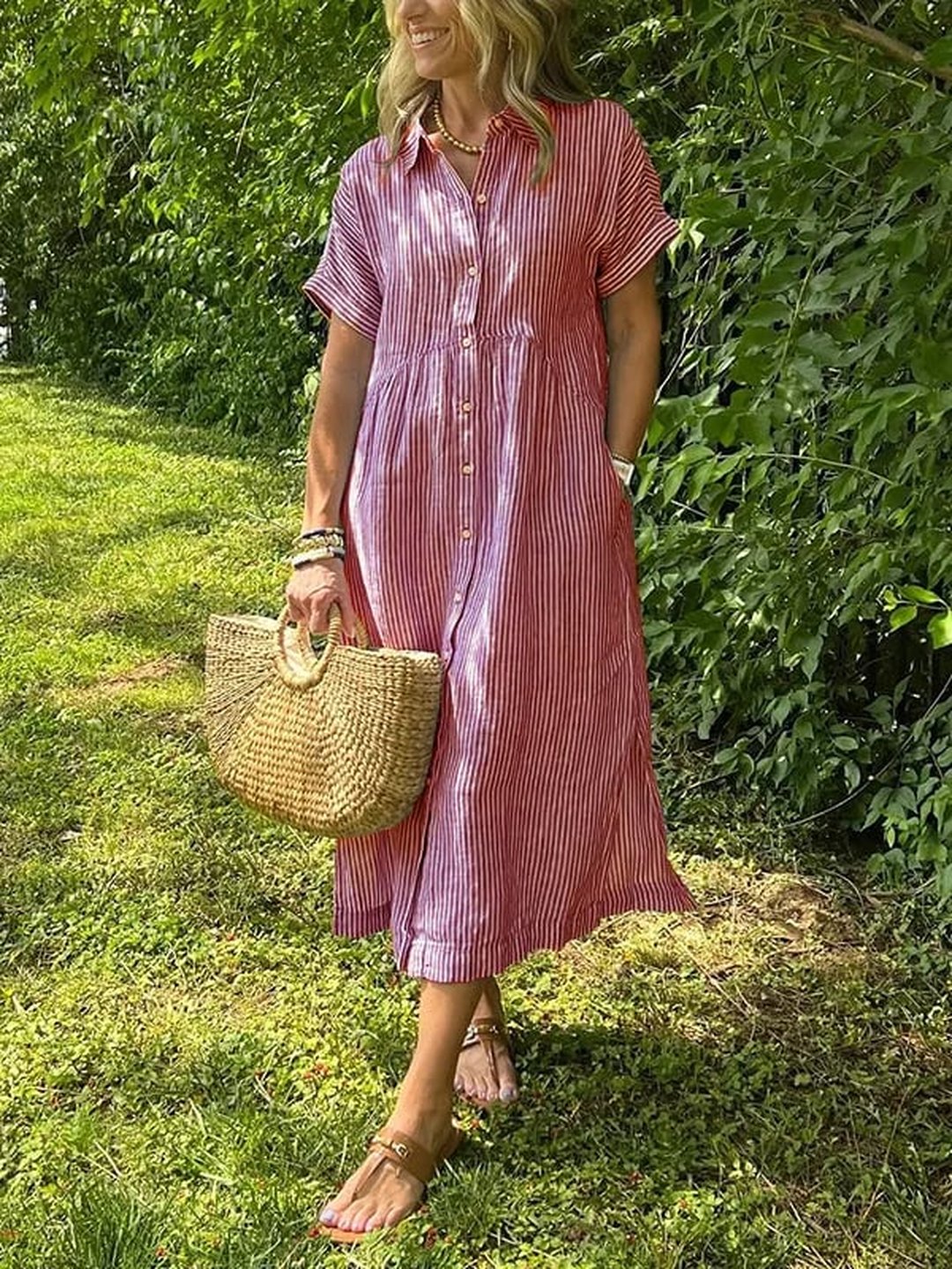 Fay | Women's Striped Dress in 10 Colours