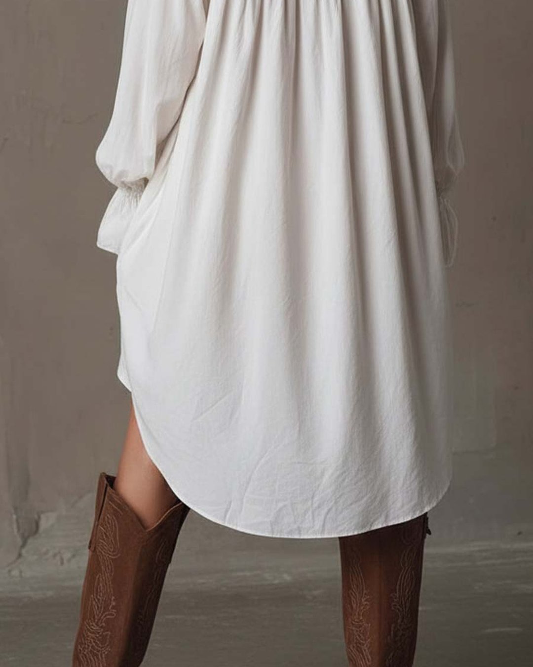 Dorina | Women's Lace Detail Shirt Mini Dress