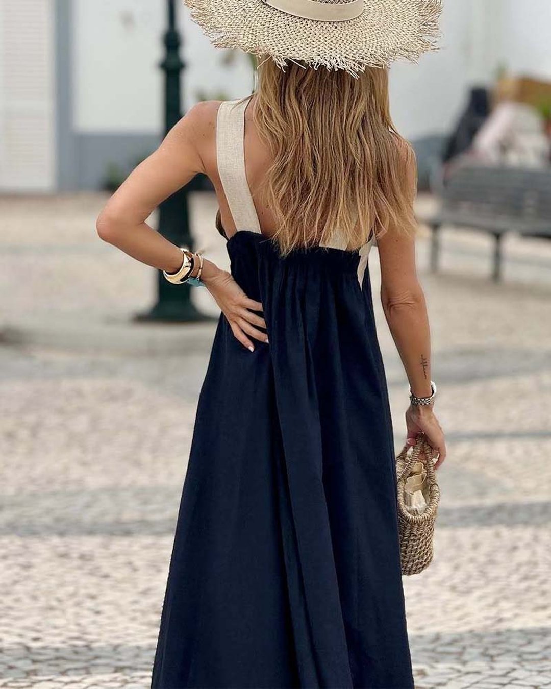 Marlena | Women's Crossback Maxi Dress in 10 Colours