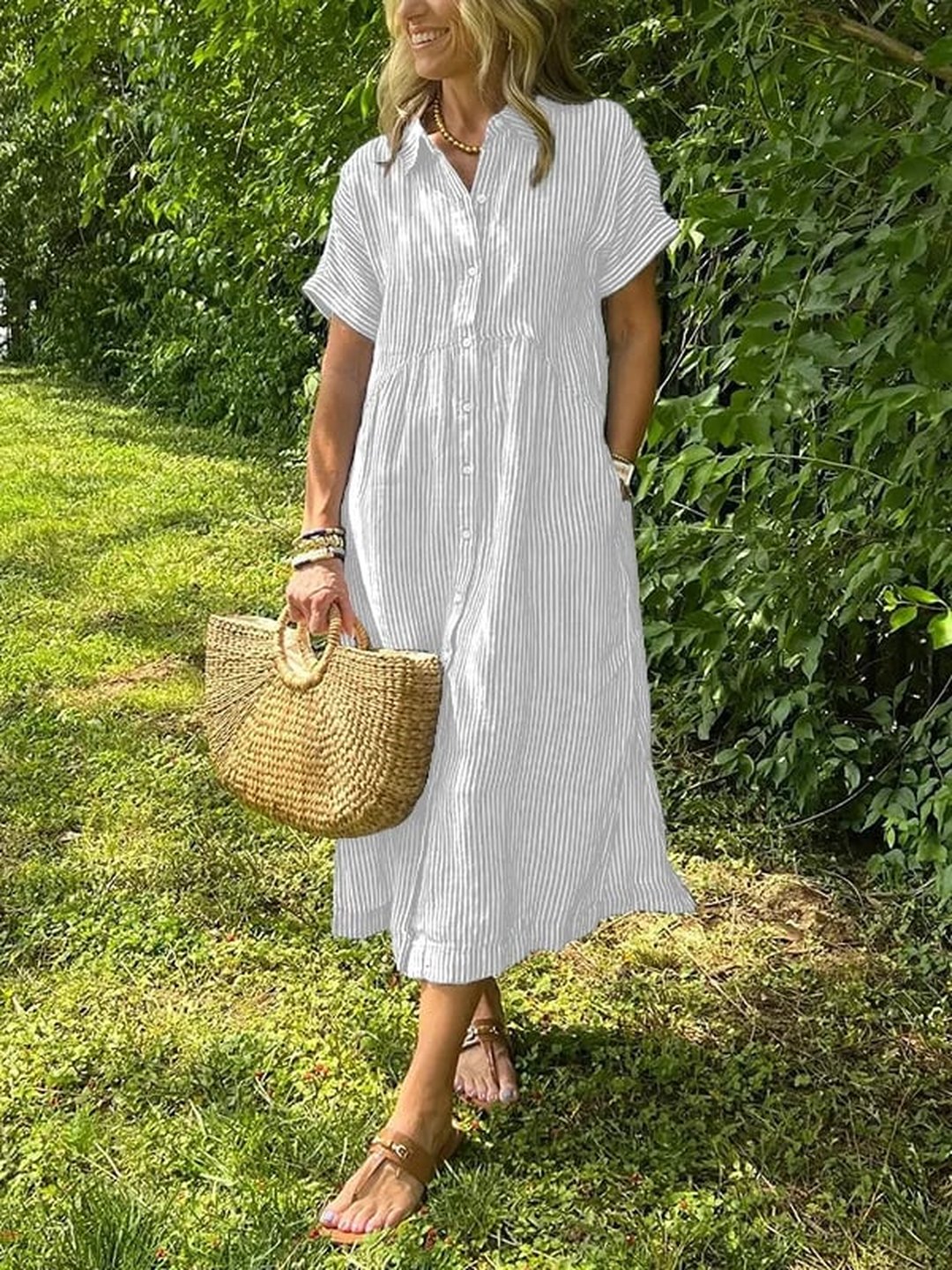 Fay | Women's Striped Dress in 10 Colours