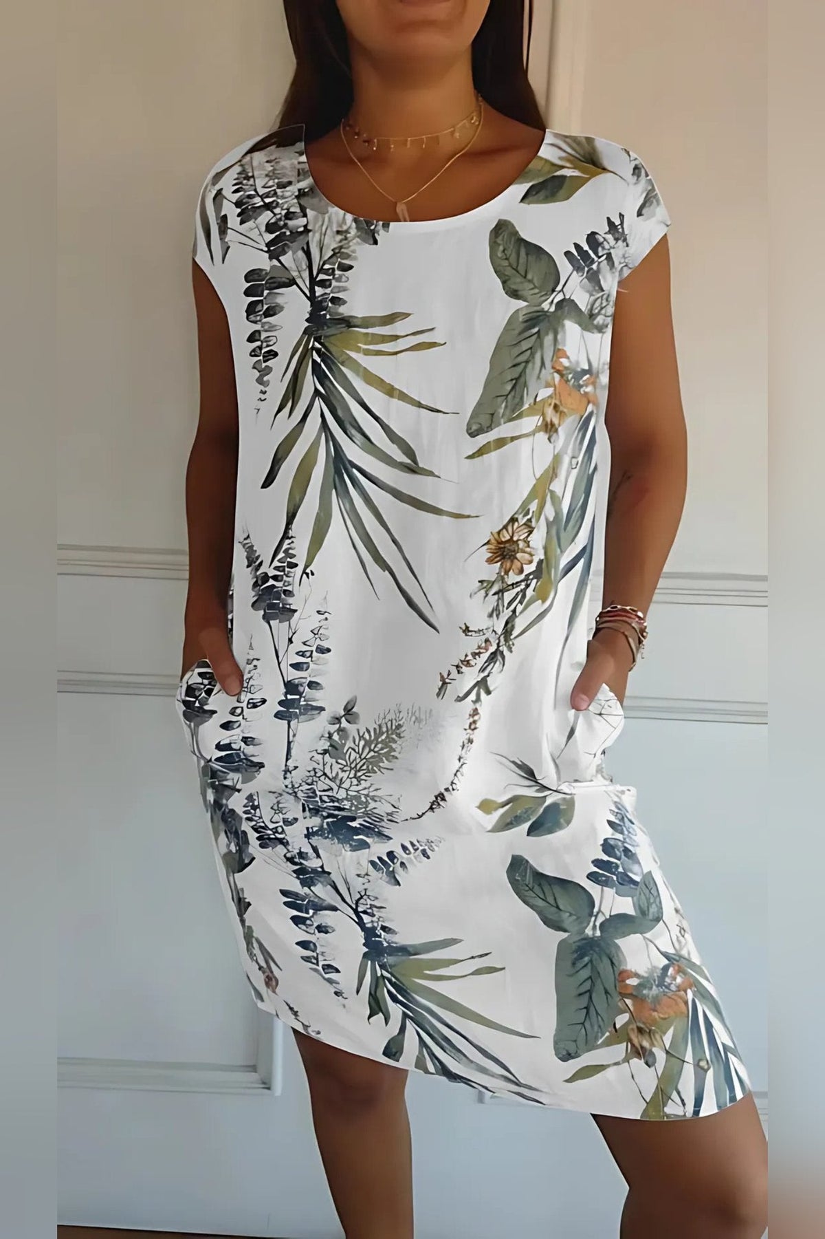 Fenella | Women's Round Neck Dress in 9 Colours