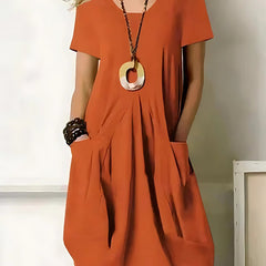 Gaynor | Women's Sunset Orange Dress in 4 Colours