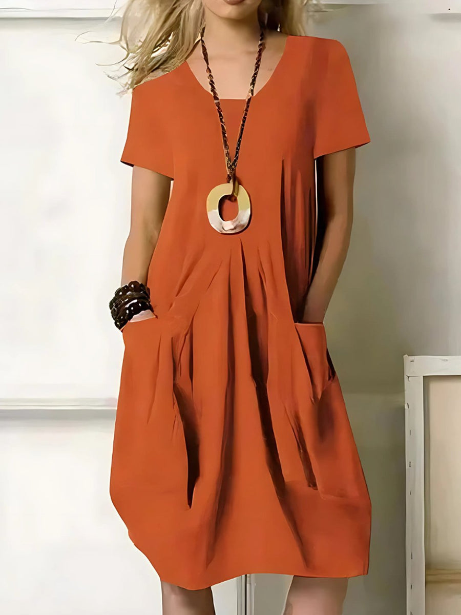 Gaynor | Women's Sunset Orange Dress in 4 Colours