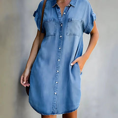 Fran | Women's Sky Blue Summer Dress