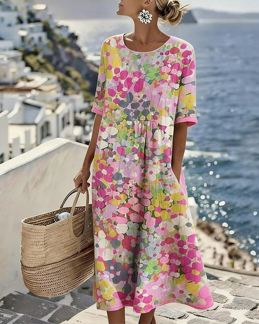 Chandra | Women's Blush Bloom Floral Summer Dress in 6 Colours