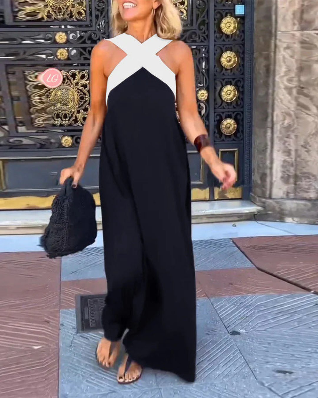 Marlena | Women's Crossback Maxi Dress in 10 Colours