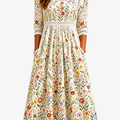 Carolyn | Women's Meadow Bloom Midi Dress