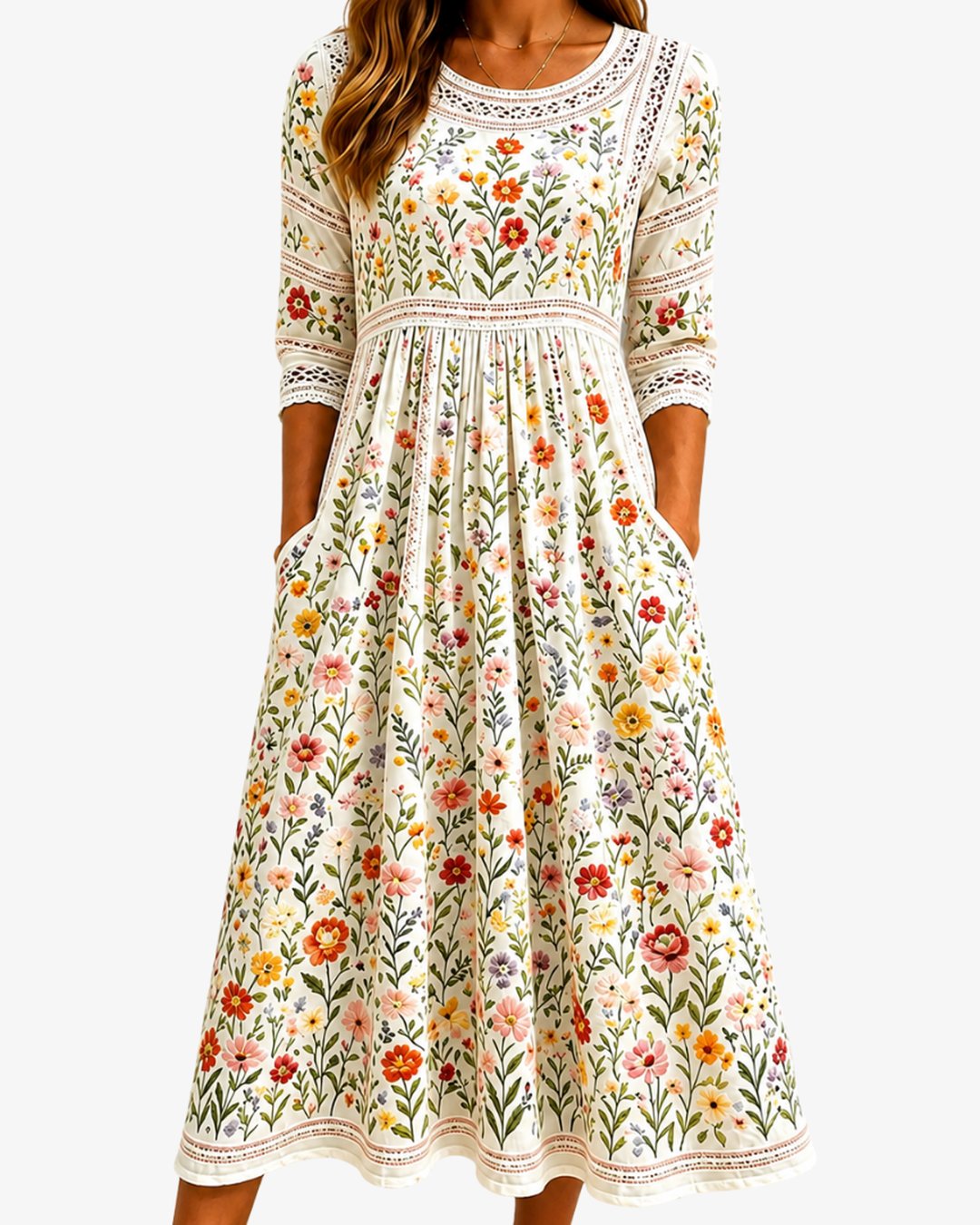 Carolyn | Women's Meadow Bloom Midi Dress