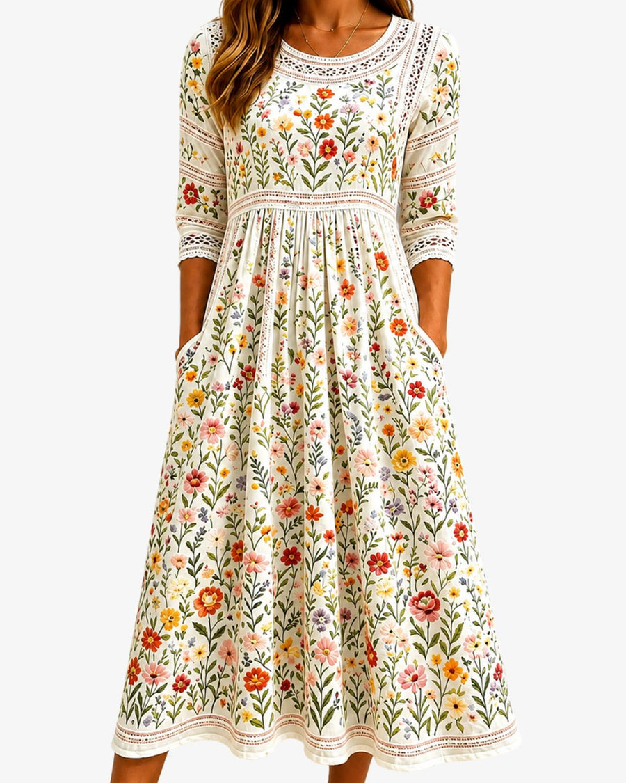 Carolyn | Women's Meadow Bloom Midi Dress