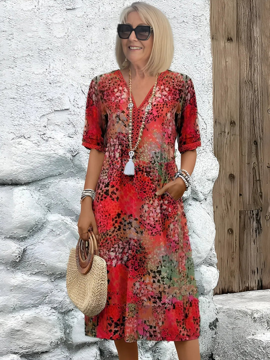 Gail | Women's Mid-Length Dress in Sandy Beige and 4 Colours