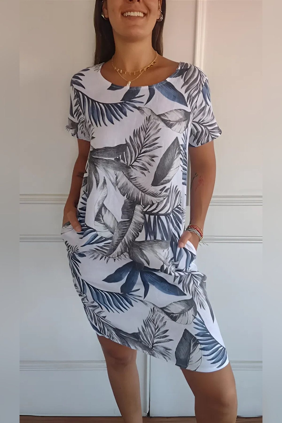 Fenella | Women's Round Neck Dress in 9 Colours