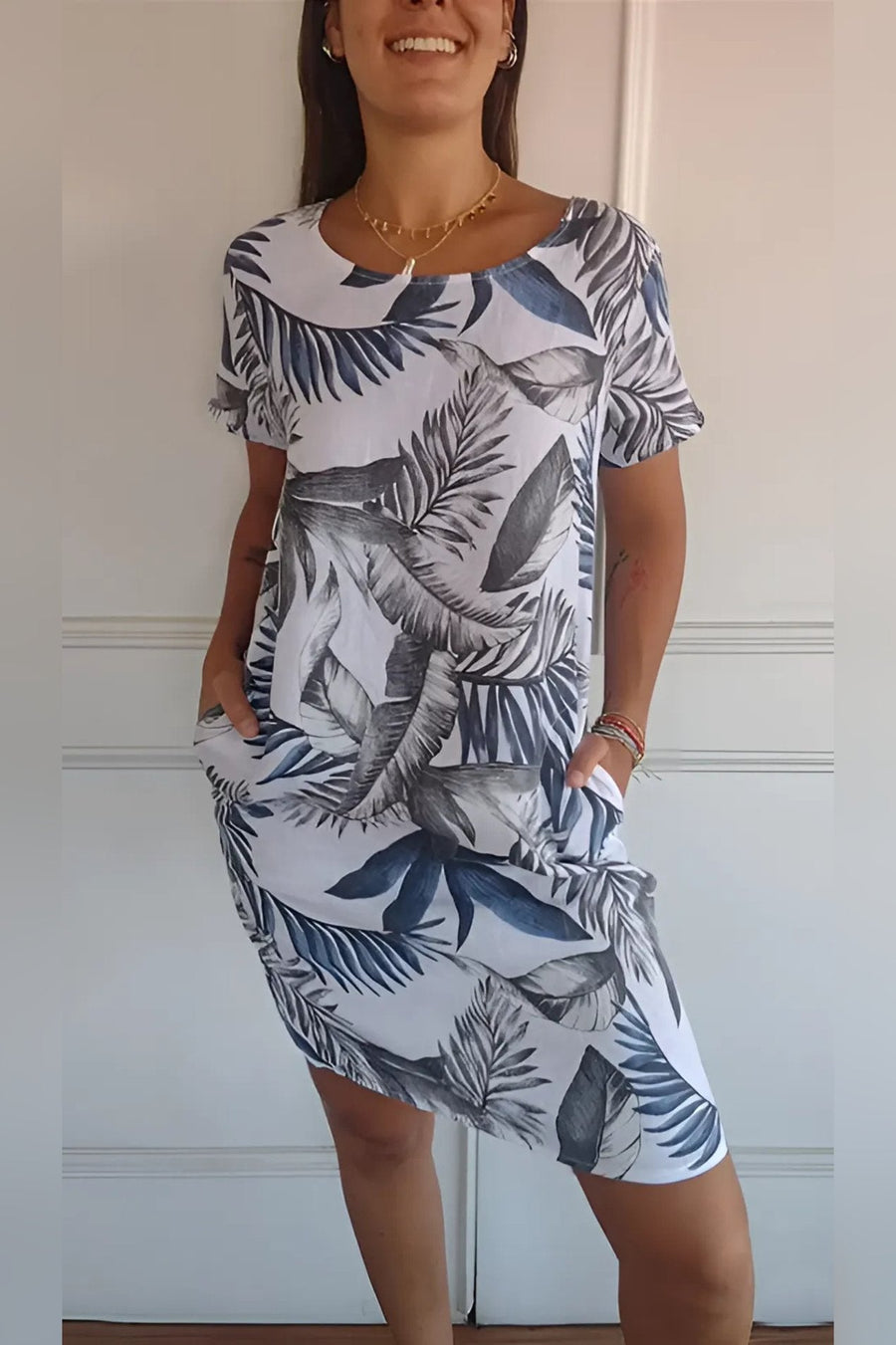 Fenella | Women's Round Neck Dress in 9 Colours