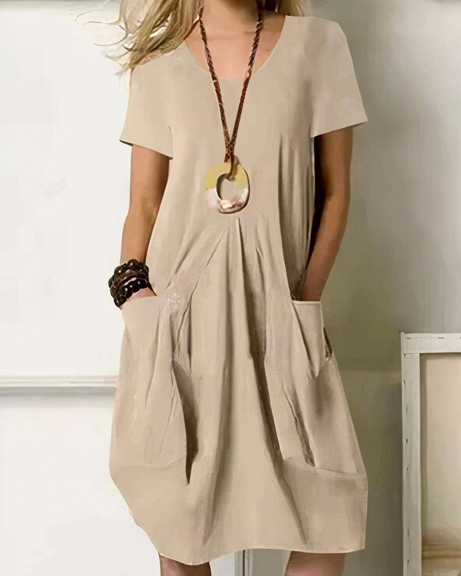 Willa | Women's Black Flowing Everyday Dress in 4 Colours