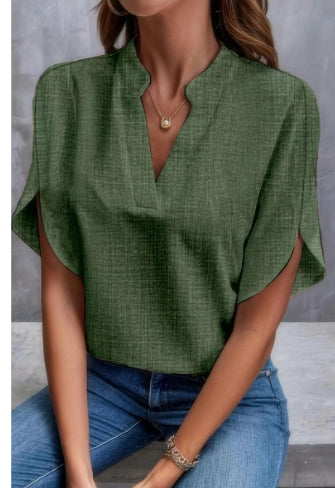 Lily Jones | Women's Flowing Chiffon V-Neck Blouse
