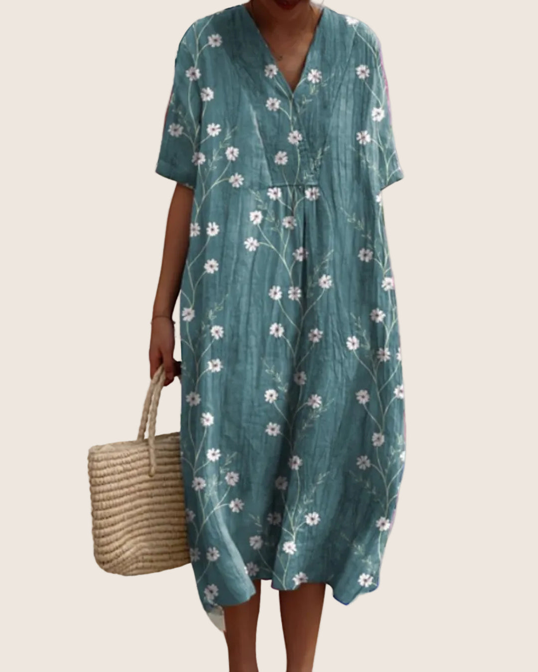 Juliette | Women's Cobalt Everyday Dress with Floral Print Options