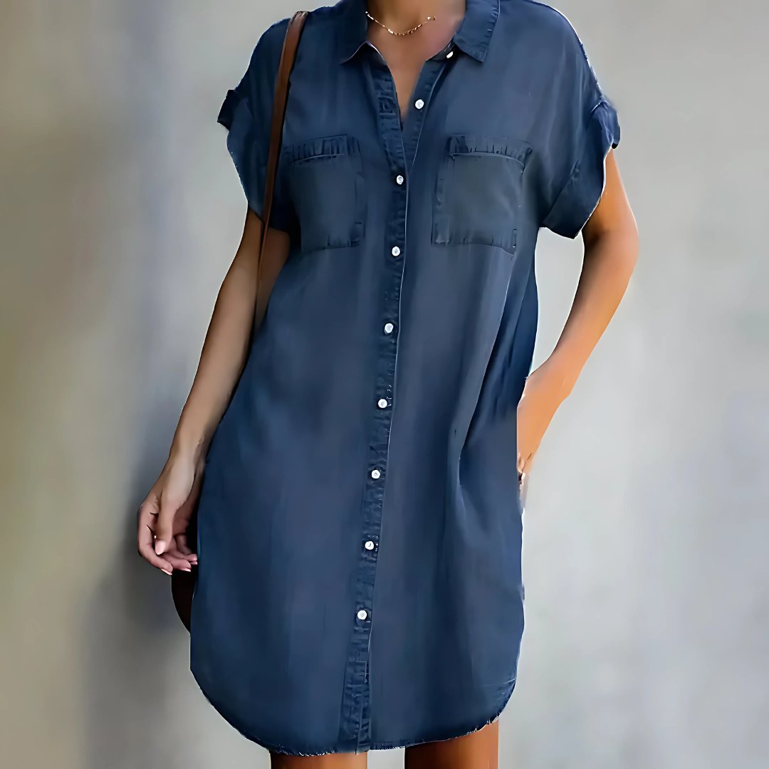 Fran | Women's Sky Blue Summer Dress