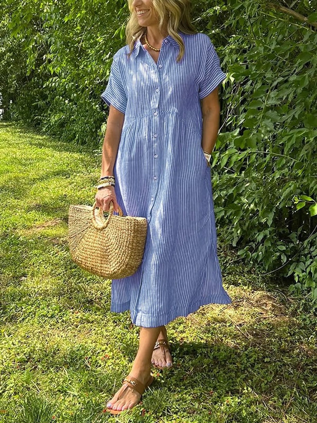 Fay | Women's Striped Dress in 10 Colours