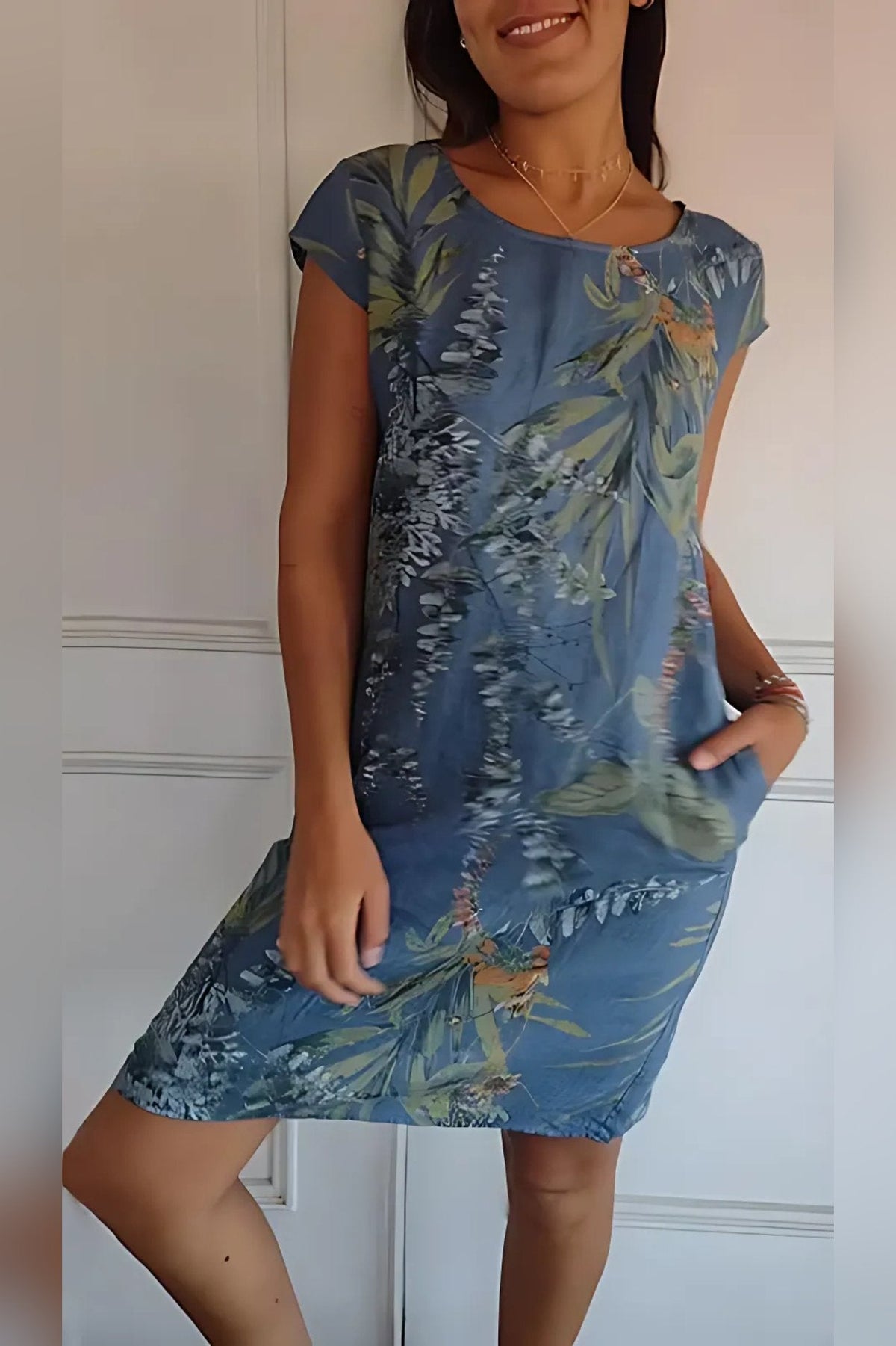 Fenella | Women's Round Neck Dress in 9 Colours