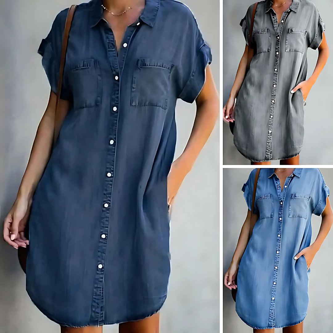 Fran | Women's Sky Blue Summer Dress