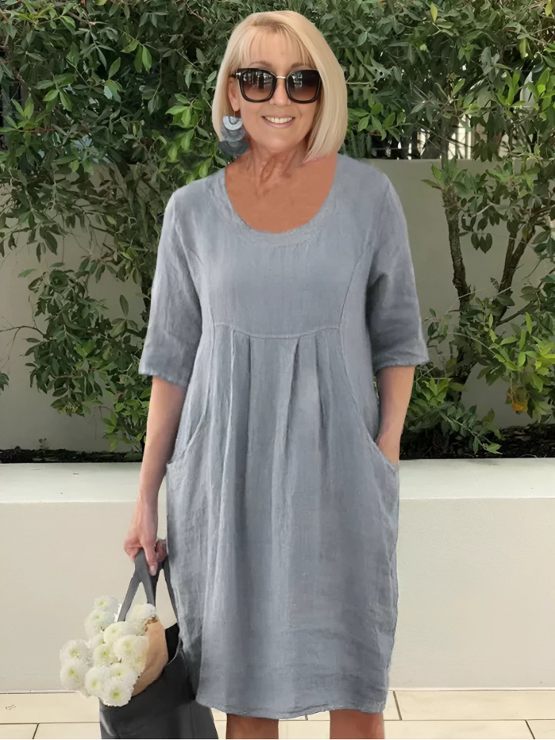 Greer | Women's Relaxed Dress with Side Pockets