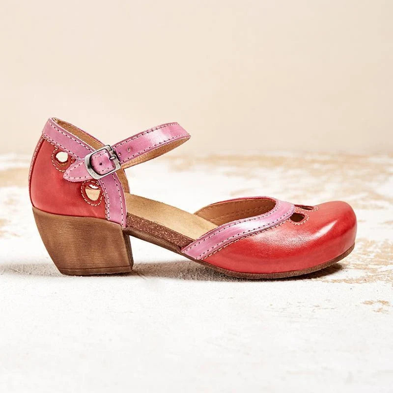 Anna | Women's Vintage Colour-Block Mary Jane Sandals