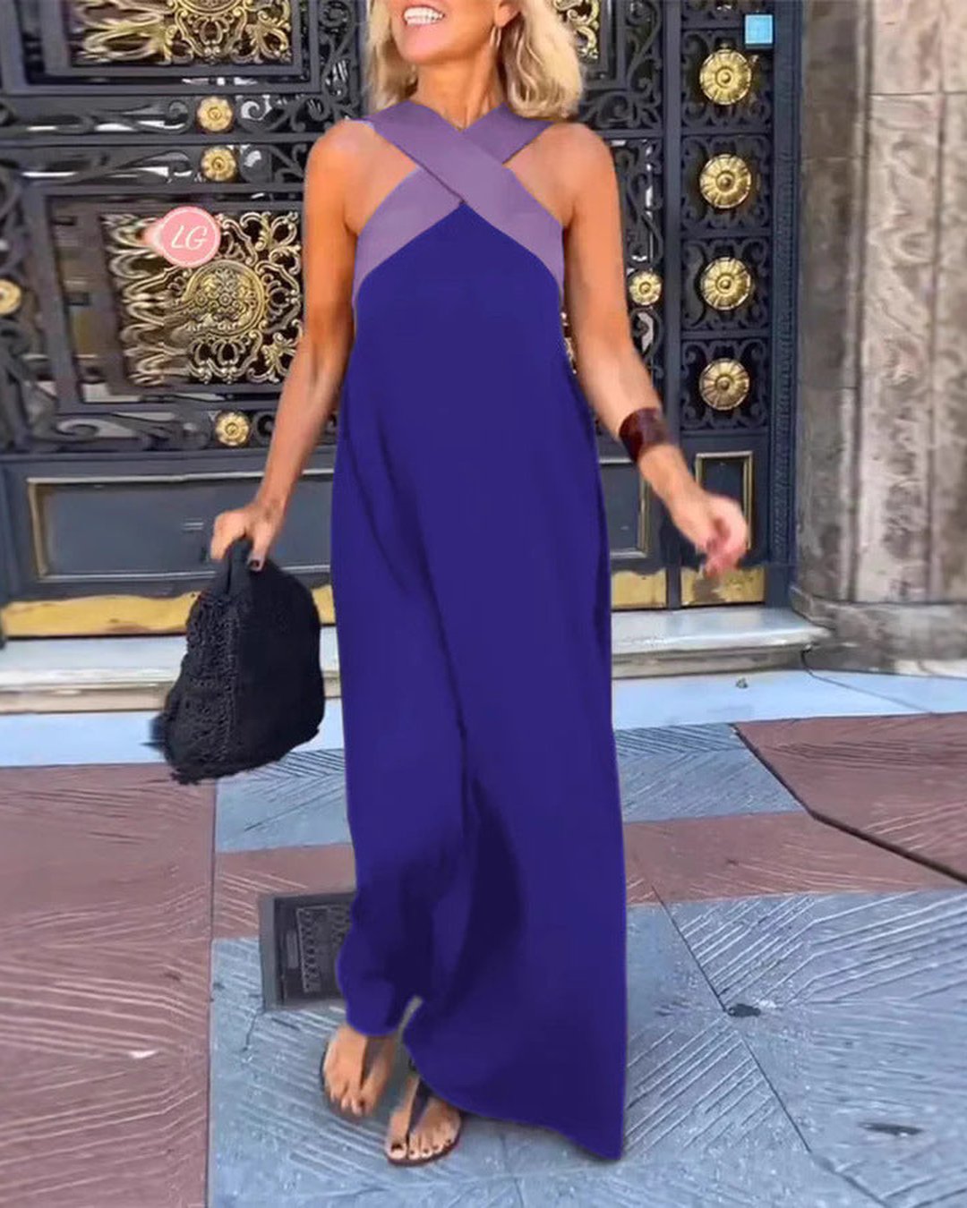 Marlena | Women's Crossback Maxi Dress in 10 Colours