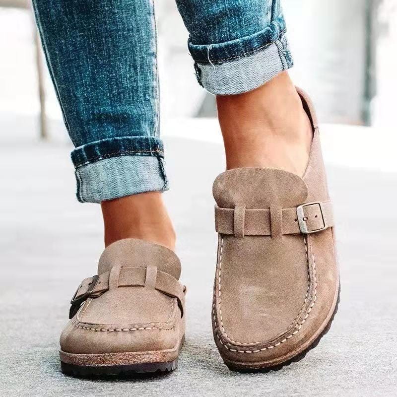 Ondine | Women's Suede Buckle Mules