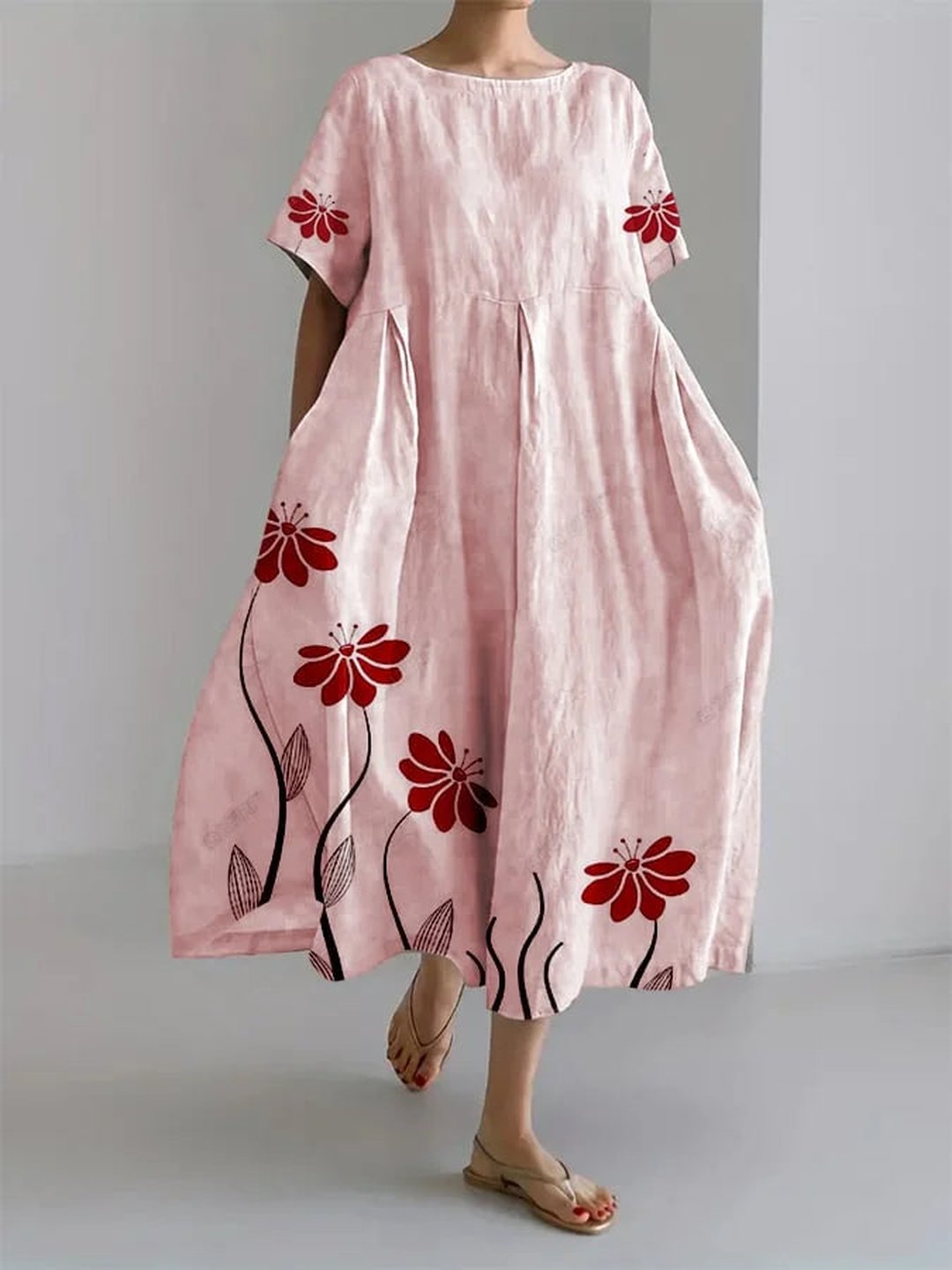 Mattie | Women's Floral Dress on a White or Pink Base