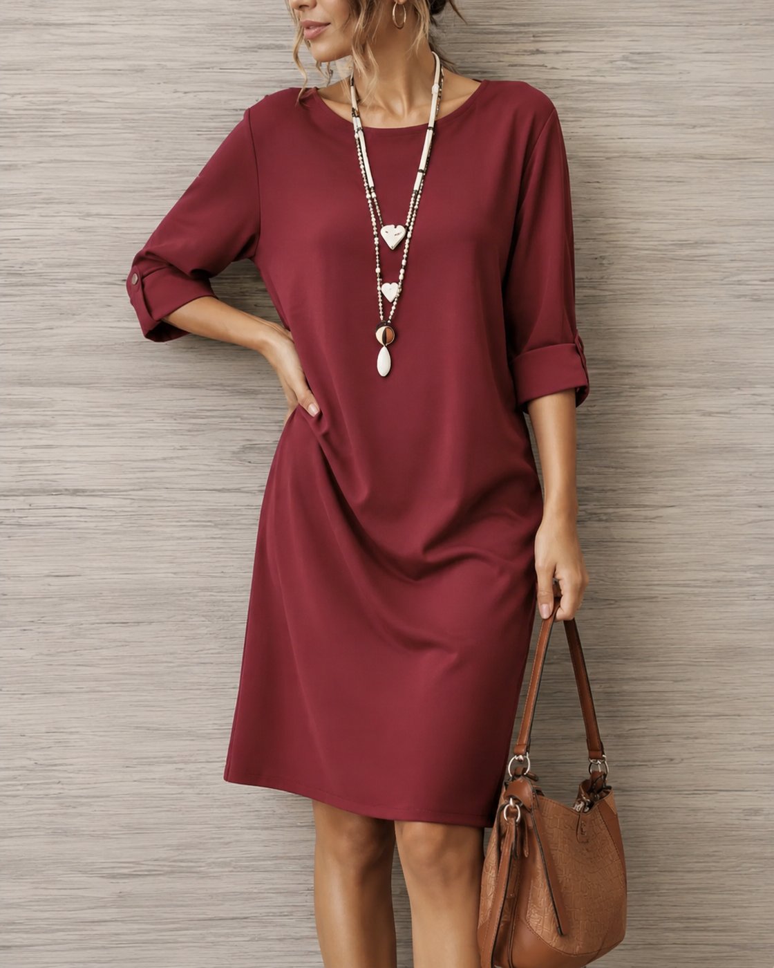 Rosette | Women's Ivory Flowing Midi Dress in 8 Colours