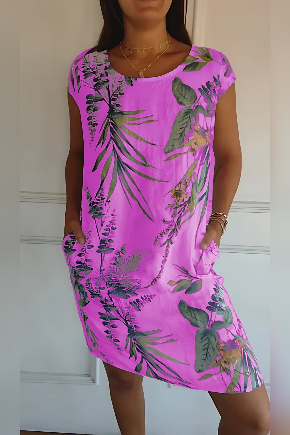 Fenella | Women's Round Neck Dress in 9 Colours