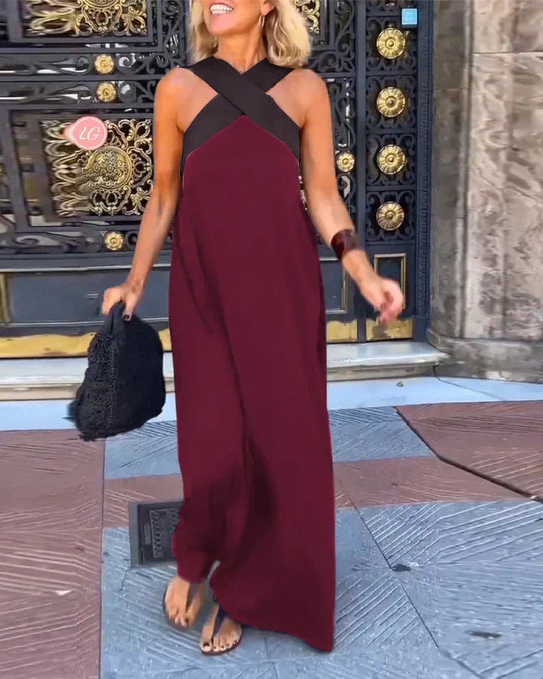 Marlena | Women's Crossback Maxi Dress in 10 Colours
