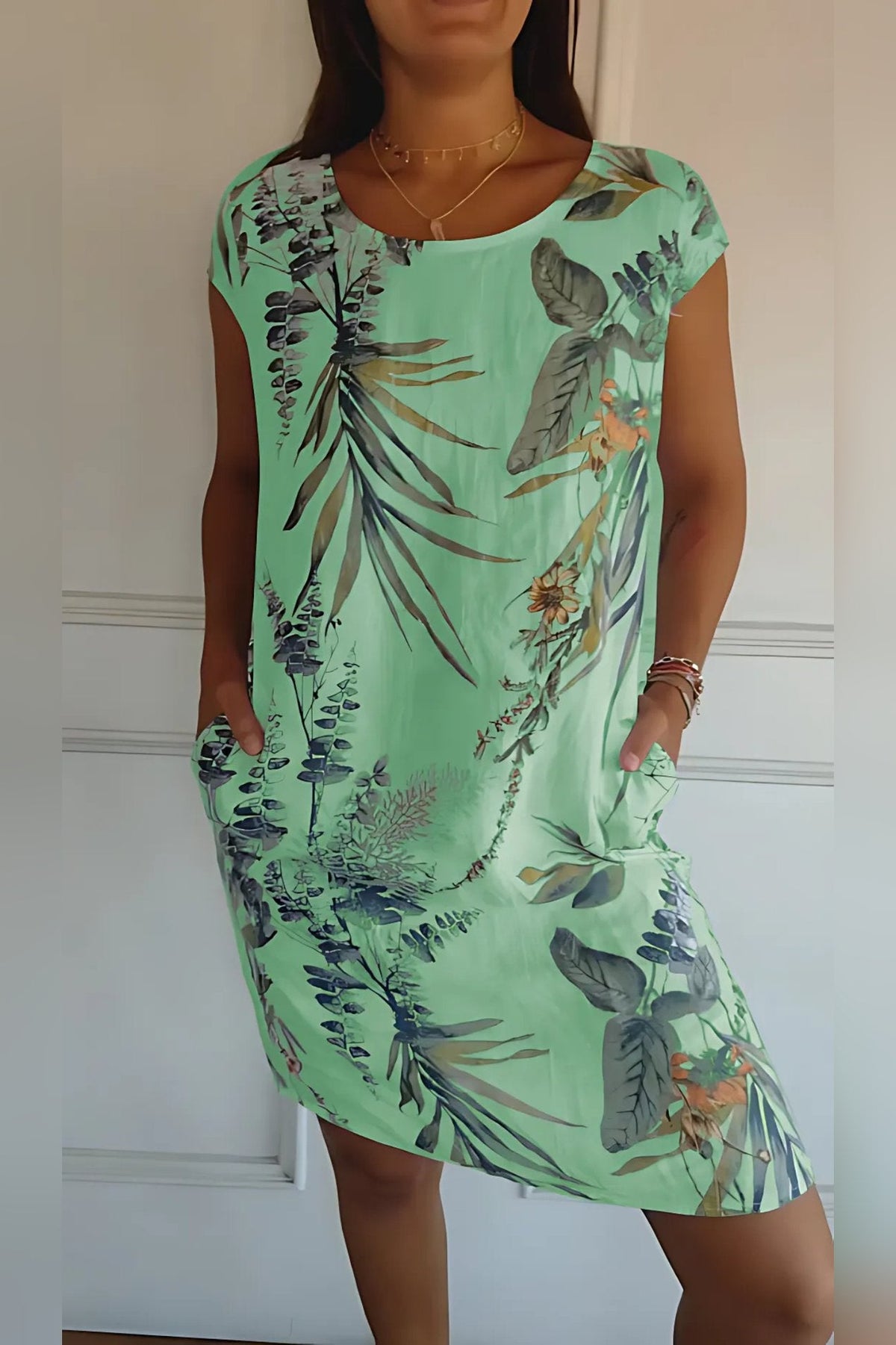 Fenella | Women's Round Neck Dress in 9 Colours