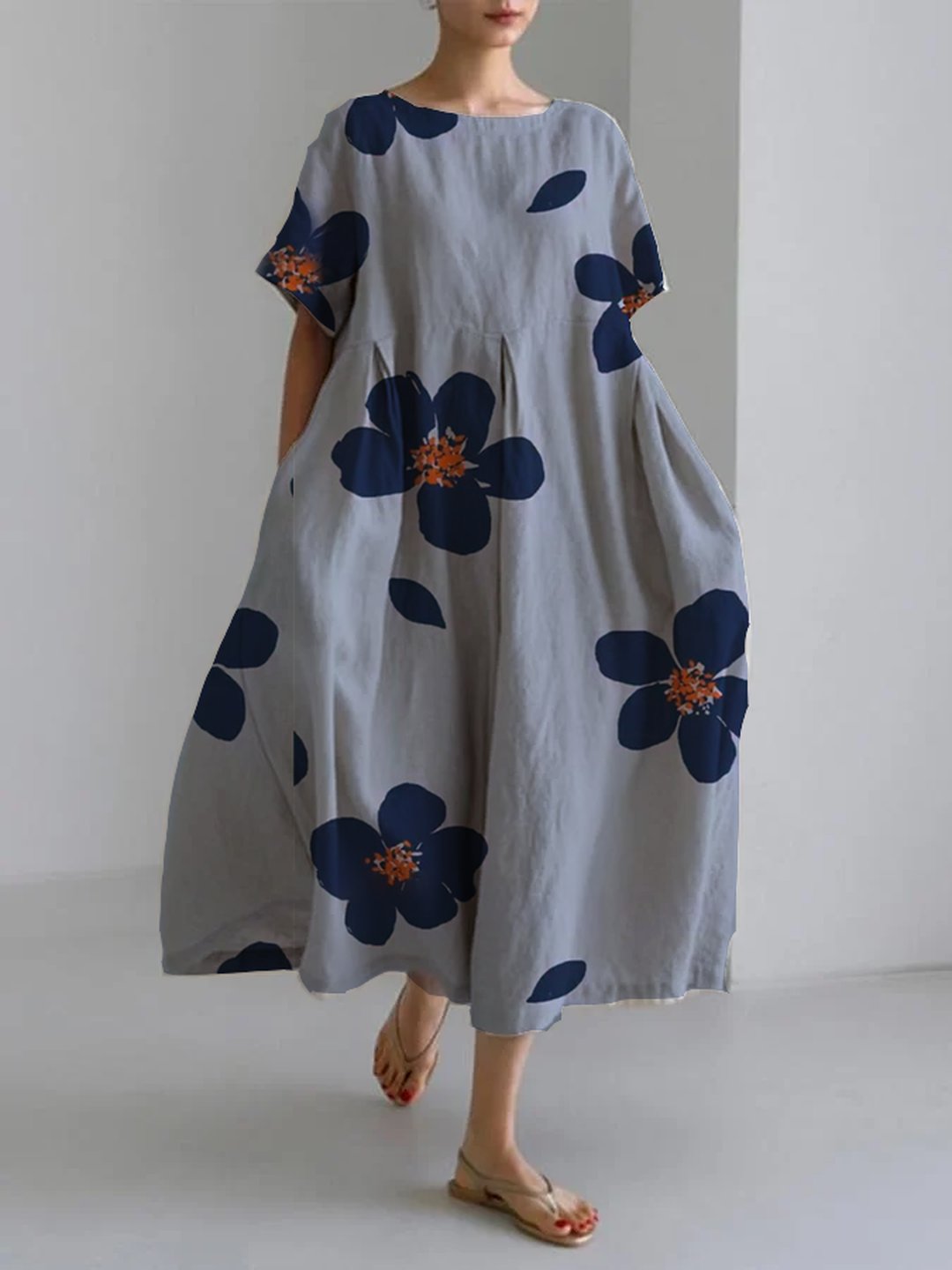 Alberta | Women's Hand-Painted Floral Summer Dress