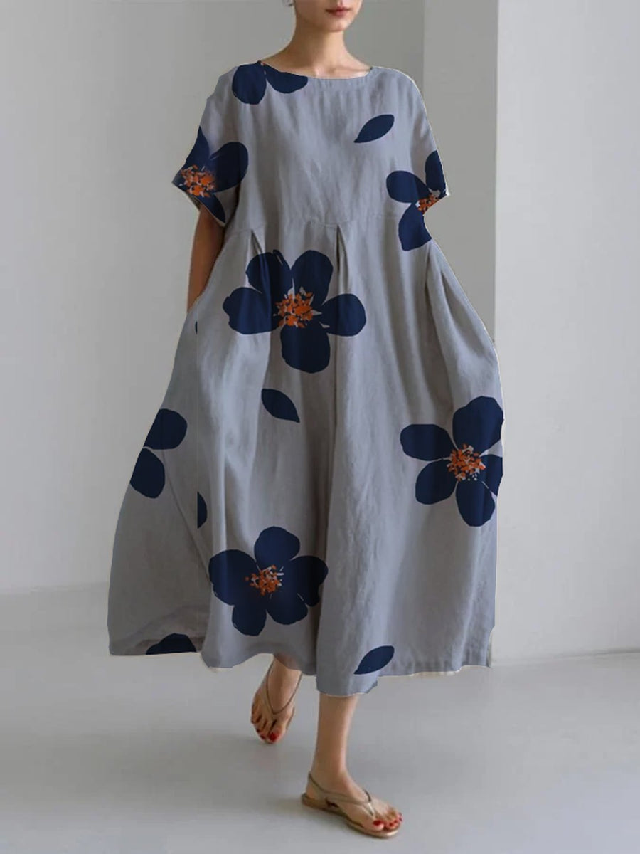 Alberta | Women's Hand-Painted Floral Summer Dress