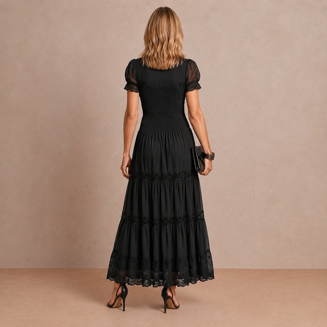 Richelle | Women's Sheer Lace Maxi Dress