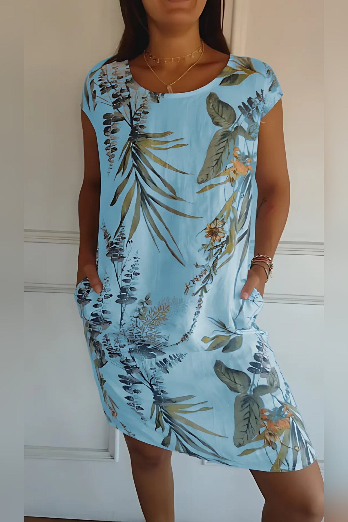 Fenella | Women's Round Neck Dress in 9 Colours