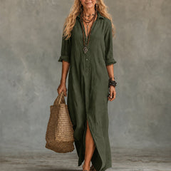 Carmela | Women's Button-Down Maxi Shirt Dress