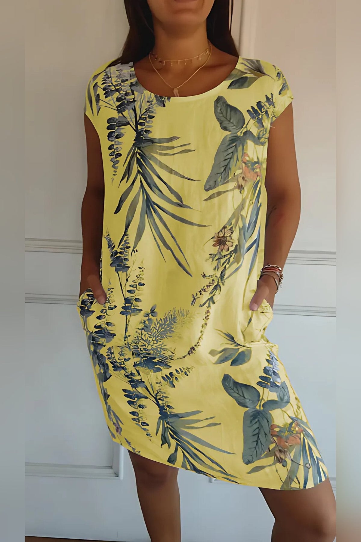 Fenella | Women's Round Neck Dress in 9 Colours