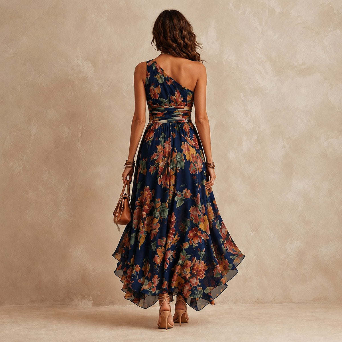 Sonya | Women's Floral One-Shoulder Maxi Dress