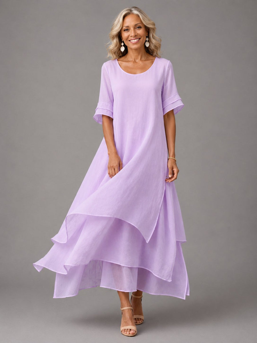 Peggy | Women's Blush Flowing Maxi Dress in 5 Colours