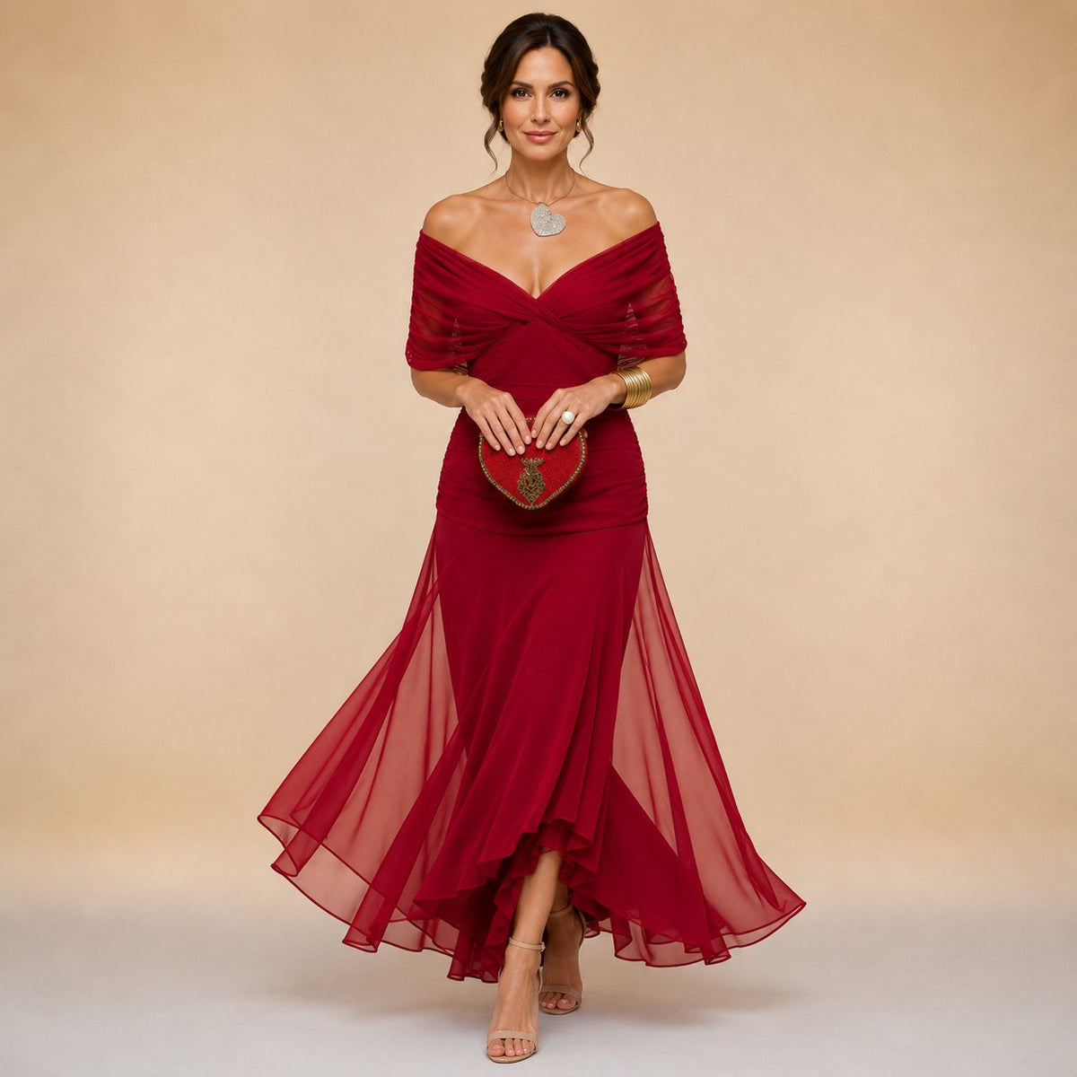 Ursula | Dark Green Christmas Party Dress, Maxi