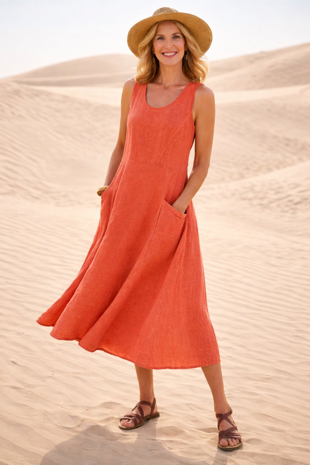 Glynis | Women's A-Line Midi Dress in 7 Colours