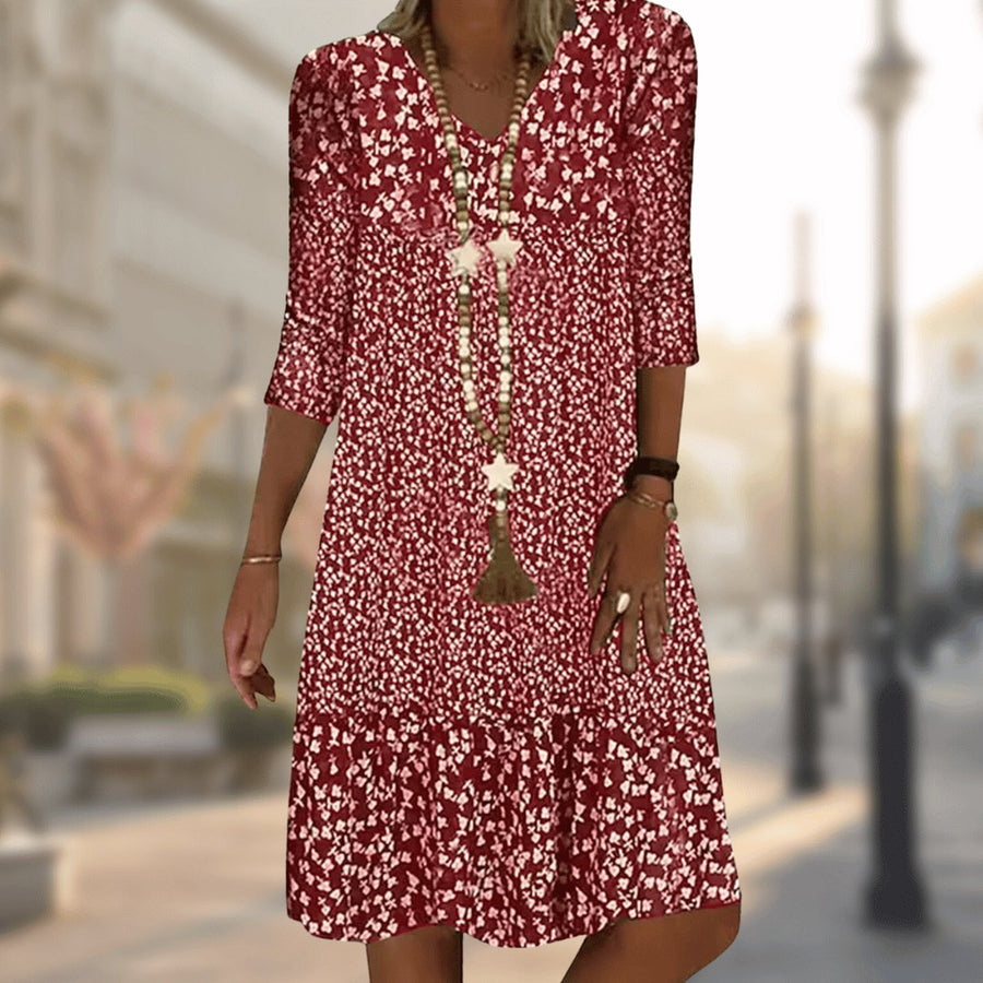 Oprah | Women's Modern Everyday Dress in Blue, Red, Brown and Green