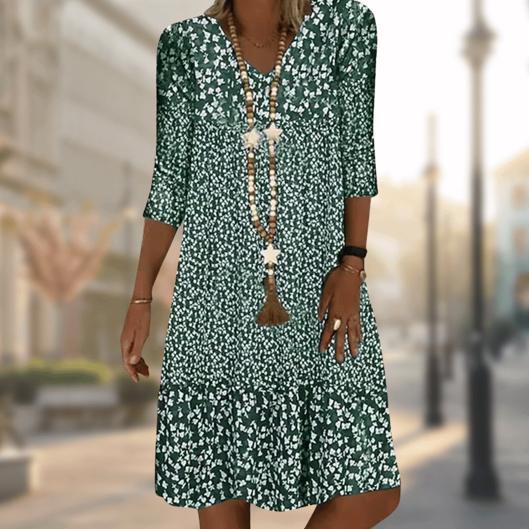 Oprah | Women's Modern Everyday Dress in Blue, Red, Brown and Green