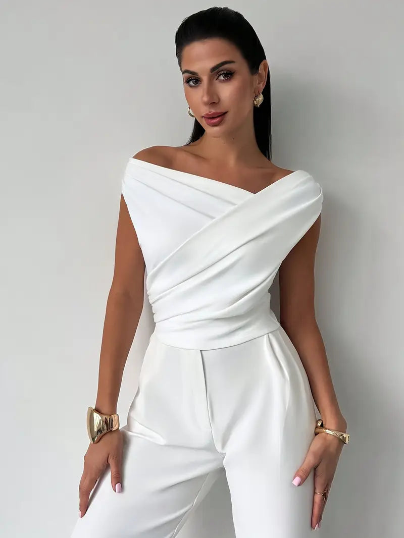 Delphine | Women's Draped Top with Flowing Silhouette