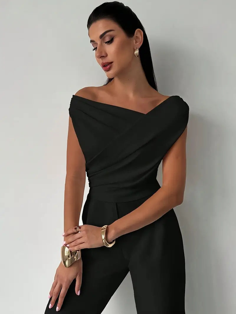 Delphine | Women's Draped Top with Flowing Silhouette