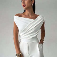 Amélie Rousseau | Women's Draped Top with Flowing Silhouette